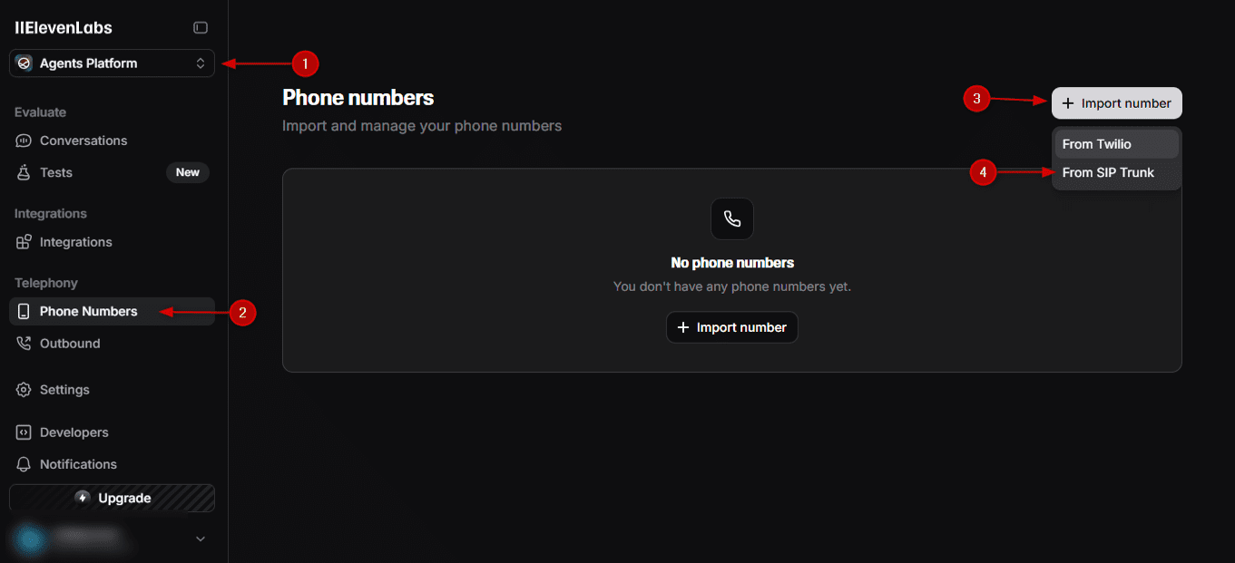 configure an account in ELEVENLABS AI